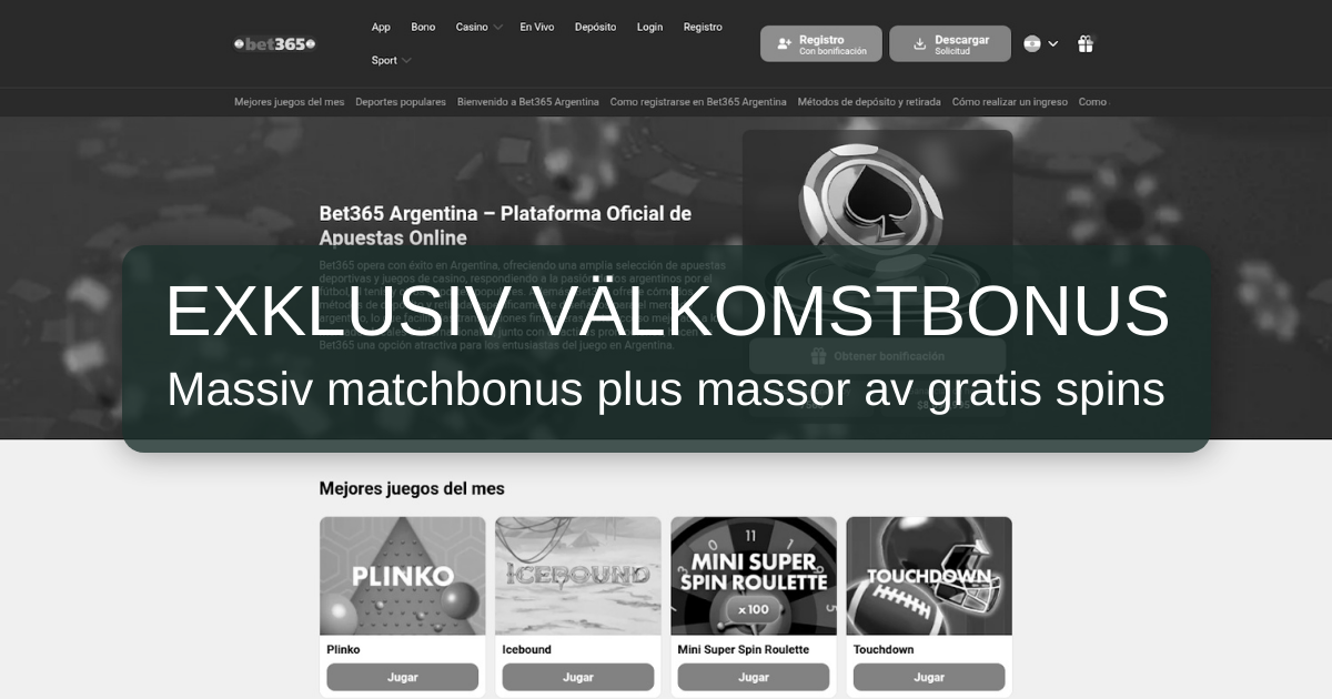 Casino 365 för svenska spelare